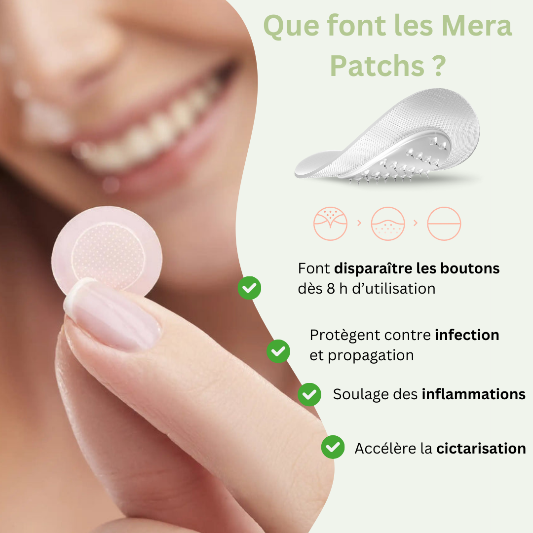 Patch micro-aiguilles Réduit les boutons douloureux en une nuit (sans les percer)